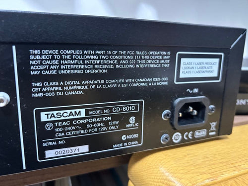 Tascam Cd Sacd Player Tascom Cd-6010