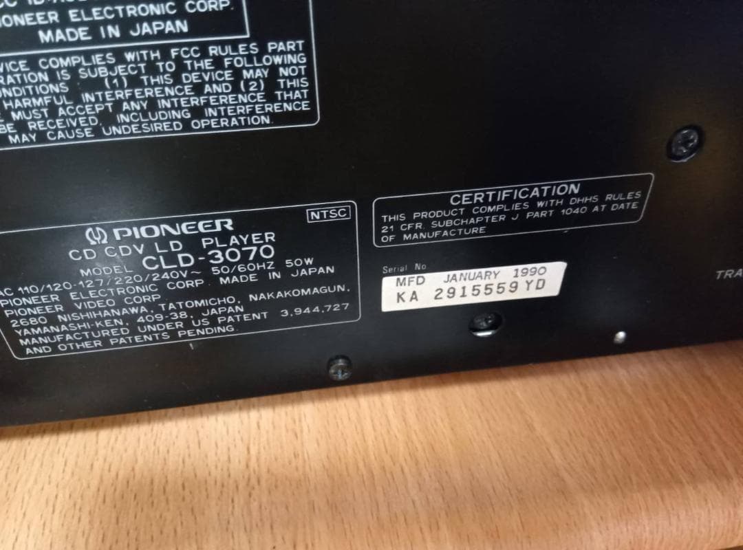 Pioneer Player Cld-3070