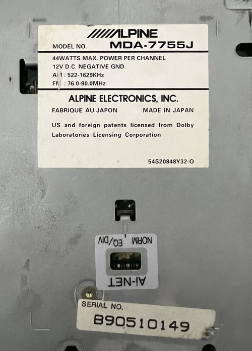 Alpine Decks, Players Changers Jdm Mda-7755J Md Cda-5755 Cd