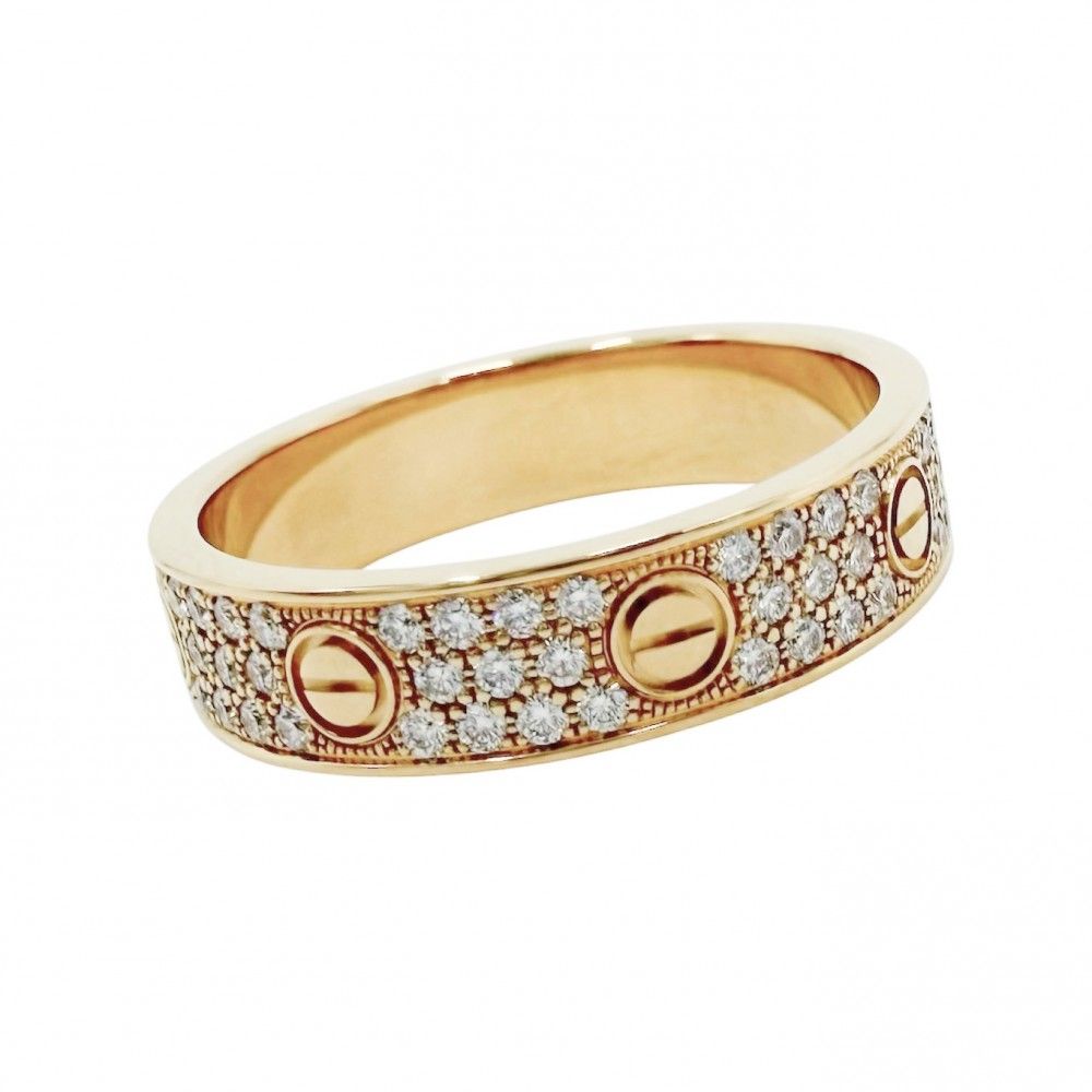 Cartier Ring 18 Yg Au750 K18 88 0.31Ctct 15 4.7G