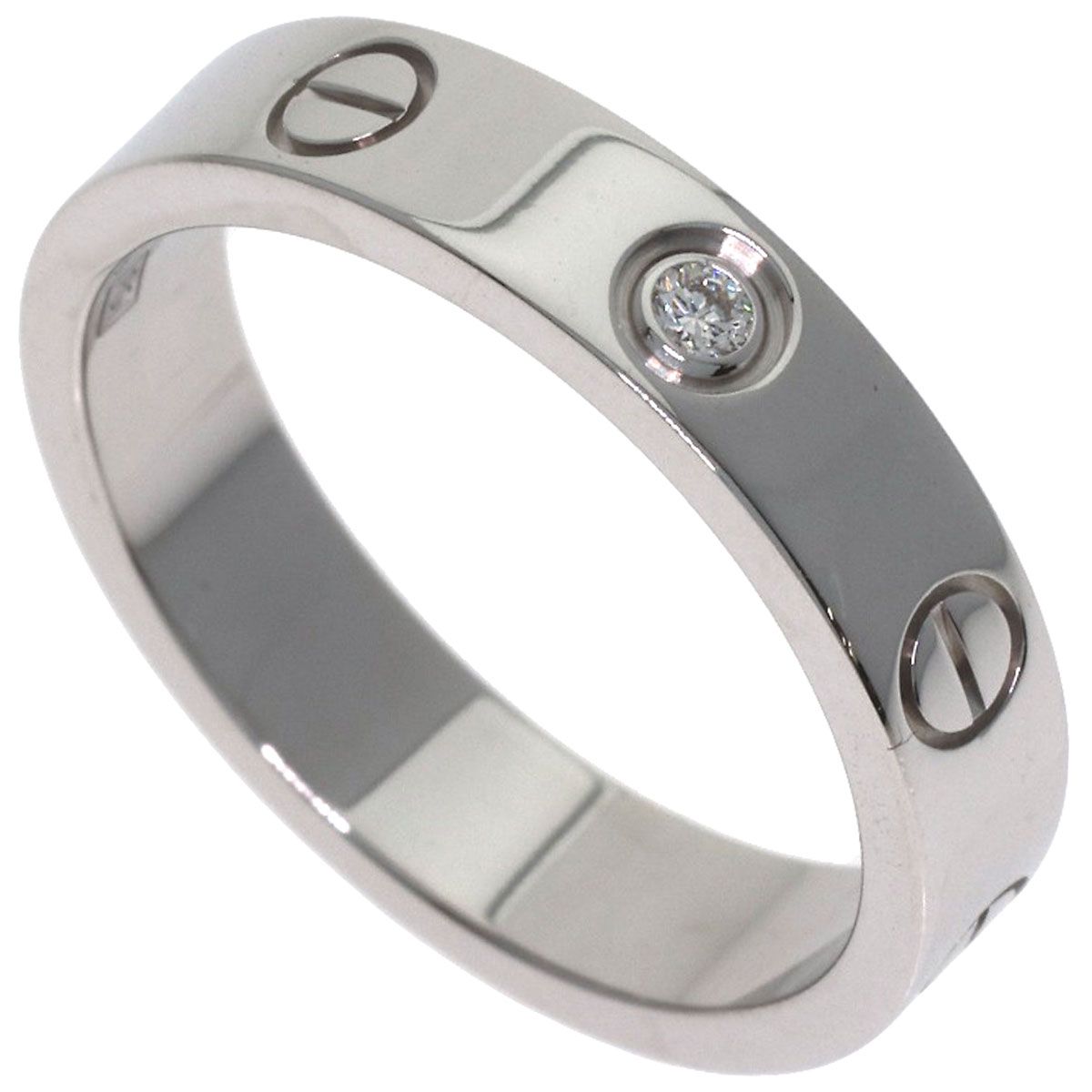 Cartier Ring 1P #51 K18Wg
