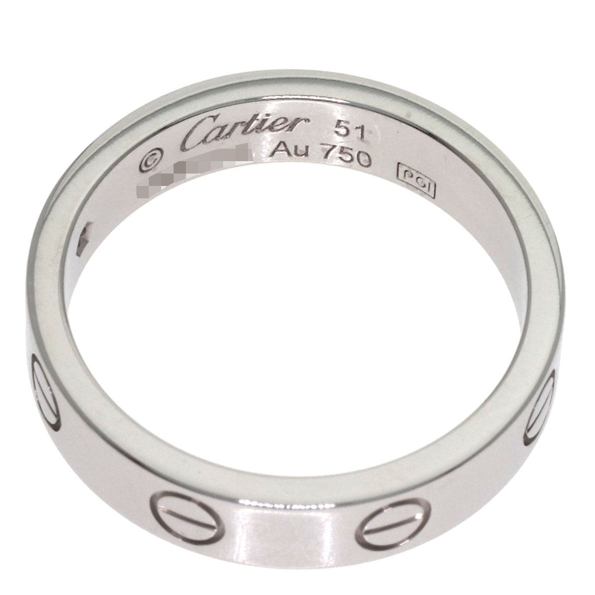 Cartier Ring 1P #51 K18Wg