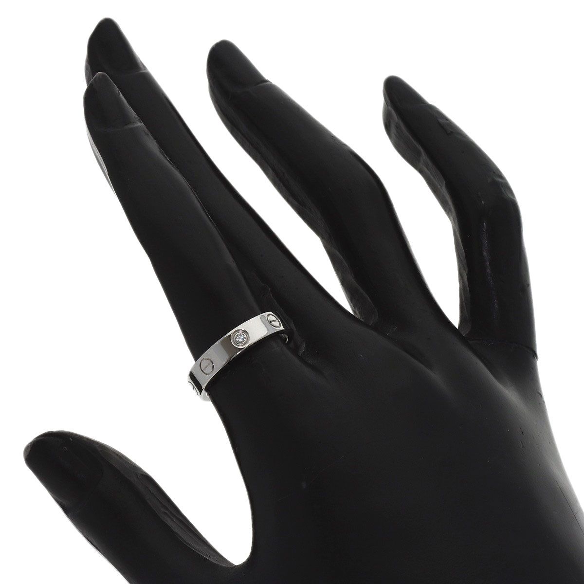 Cartier Ring 1P #51 K18Wg