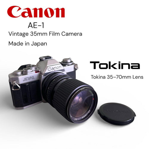 Canon Slr Camera (Film) Ae-1 Tokina