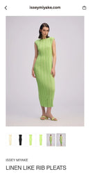 Issey Miyake Sleeveless Linen Like Rib Pleats