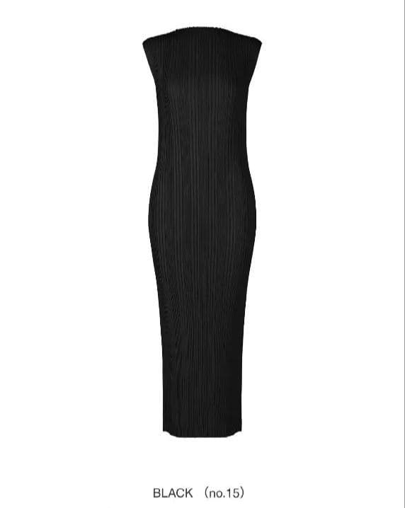 Pleats Please Sleeveless Issey Miyake Linen Like Rib