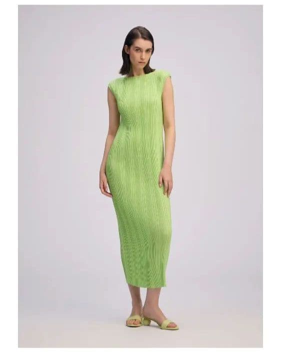 Pleats Please Sleeveless Issey Miyake Linen Like Rib