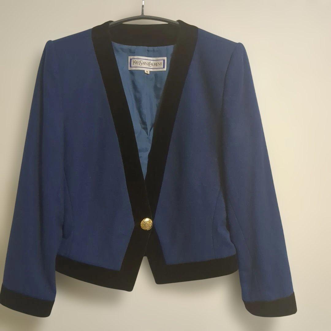Yves Saint Laurent Collarless Jackets M