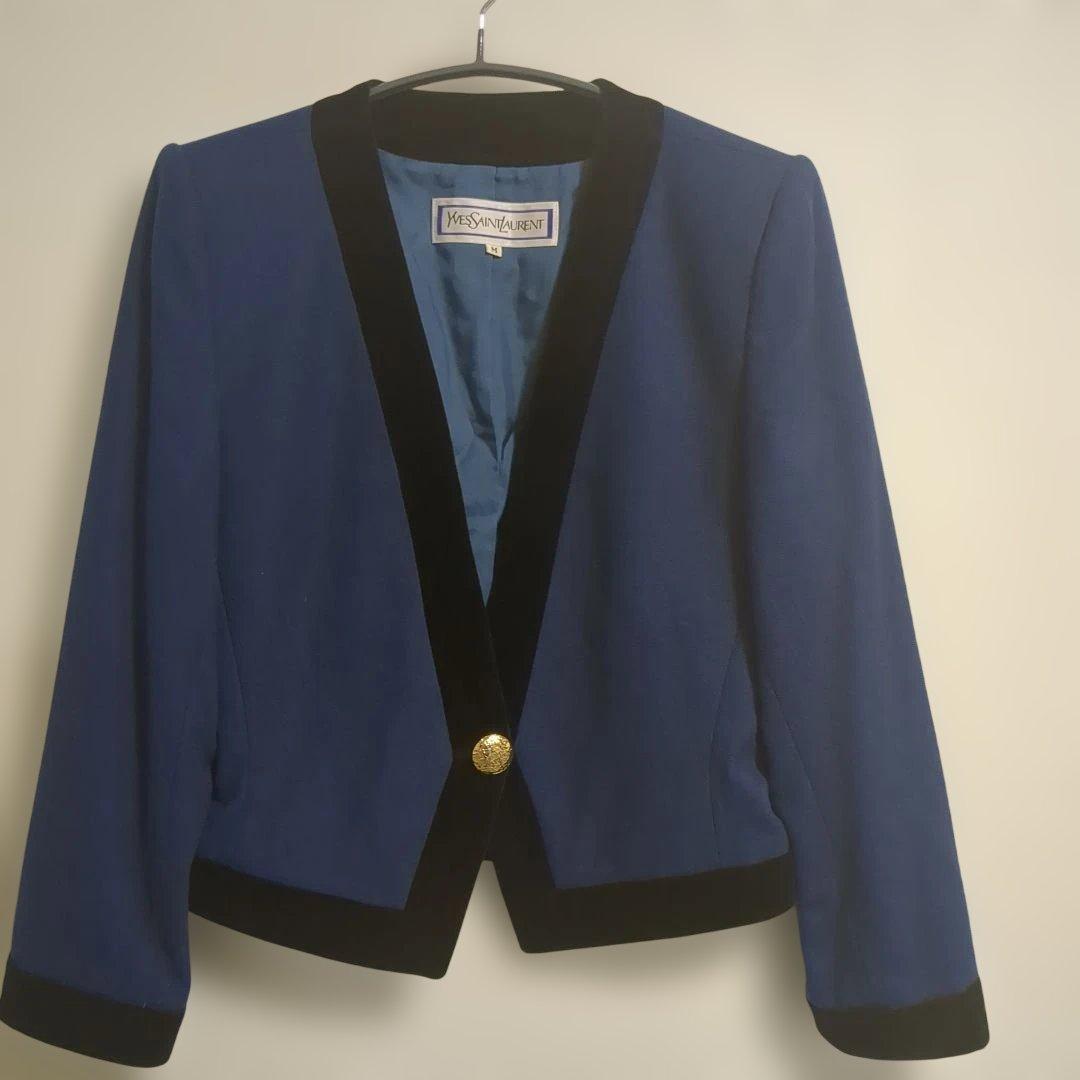 Yves Saint Laurent Collarless Jackets M