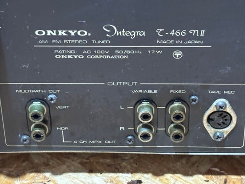 Onkyo Radio Tuners Am/Fm Integra T-466Nii