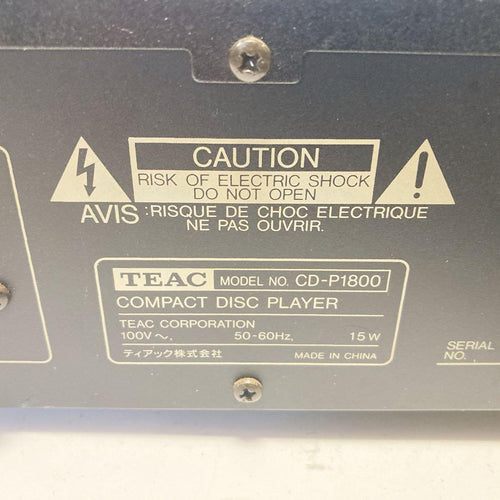 Teac Cd Md Cassette Deck Cdp-1800