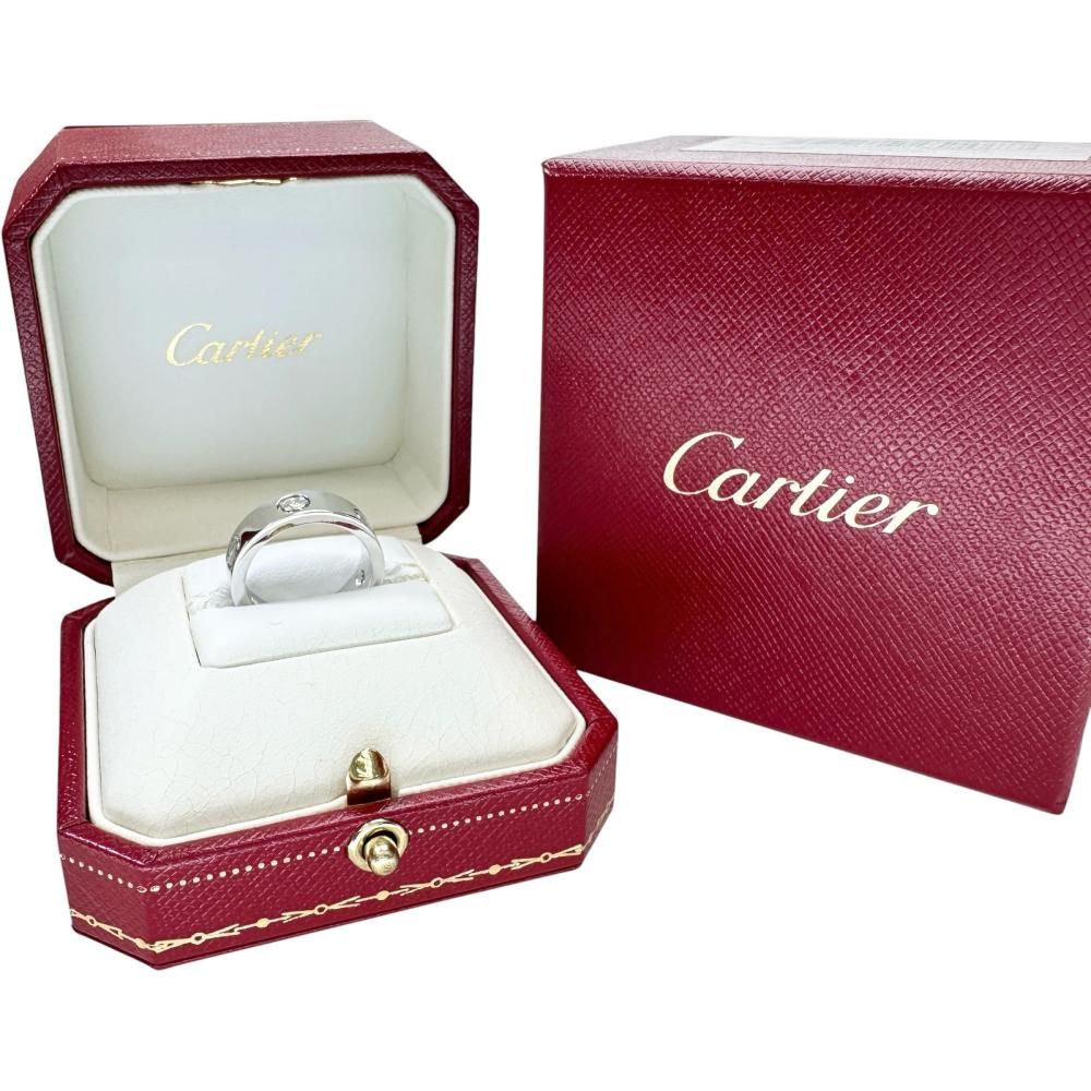 Cartier Ring 10 3P K18Wg 18 8.6G 50 1998 Gd