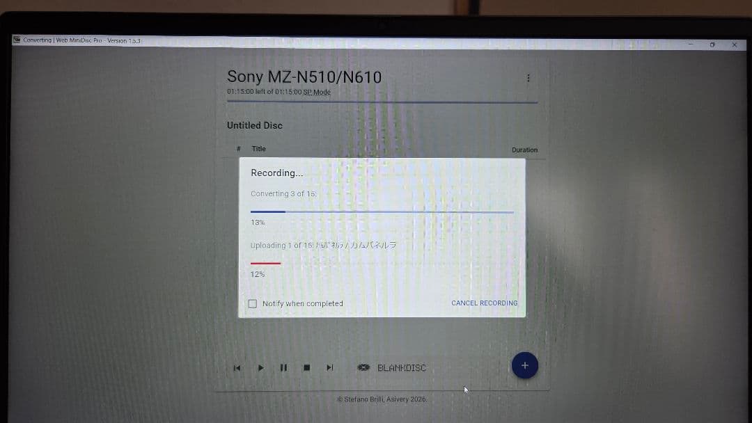 Sony Portable Md Players Mz-N510 Netmd