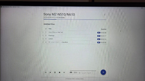 Sony Portable Md Players Mz-N510 Netmd