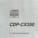 Sony Cd Sacd Player 300 Cdp-Cx350 B