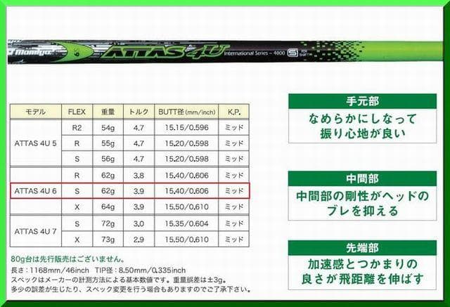 Shaft Attas 4U 6S 1W
