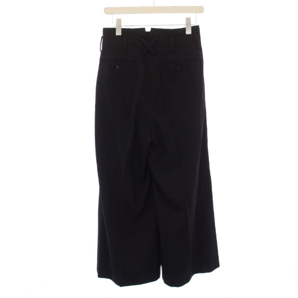 Y'S Others 24Ss Pantalon double en gabardine de laine à rondelle 1 Ys-P45-130 /Bm