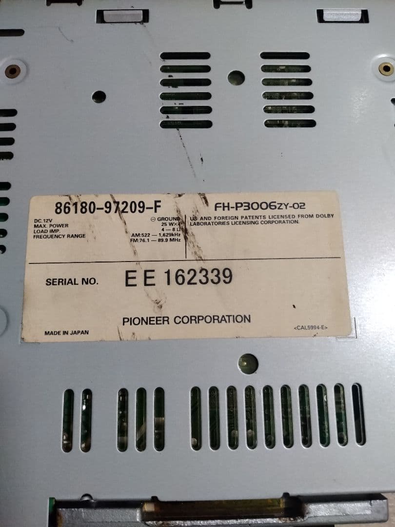 Pioneer Decks, Players Changers Fh-P3006Zy 2Din Cd Md