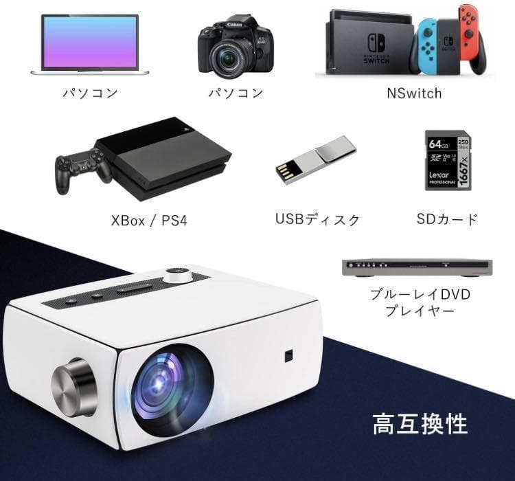 Projector Body Zimoce Hd 4K 1920 1080P 8000Lm