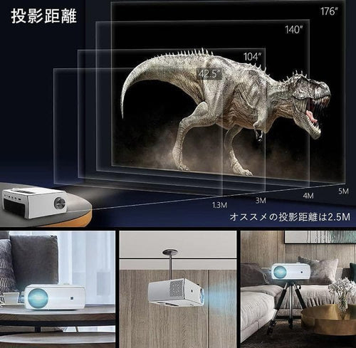 Projector Body Zimoce Hd 4K 1920 1080P 8000Lm