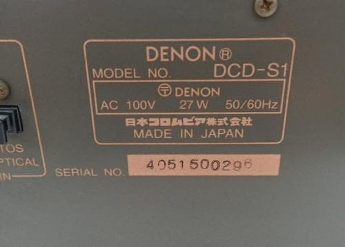 Cd Sacd Players Denon Dcd-S1 #974