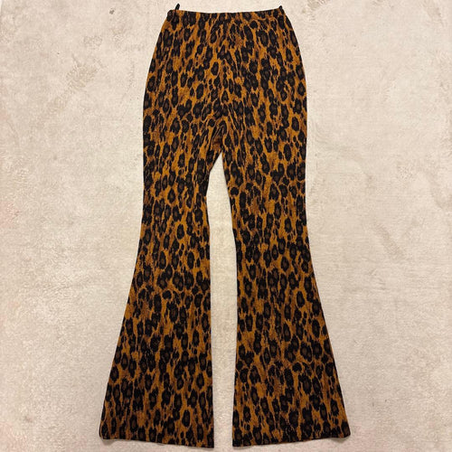 Miu Pants Outfits 00S Leopard Set Up Flare