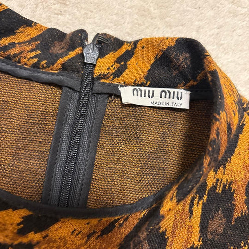 Miu Pants Outfits 00S Leopard Set Up Flare