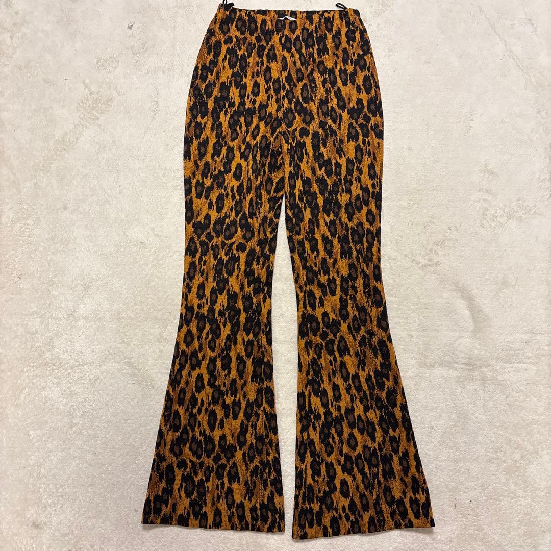 Miu Pants Outfits 00S Leopard Set Up Flare