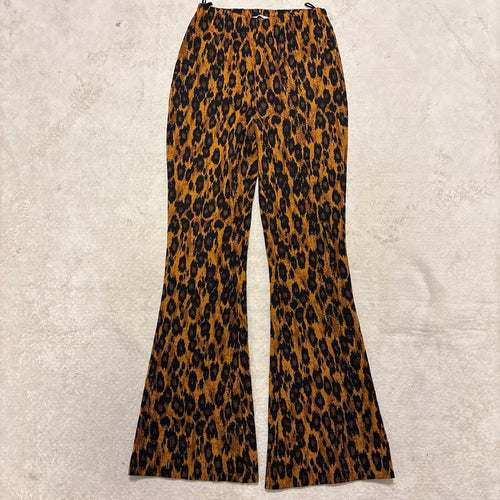Miu Pants Outfits 00S Leopard Set Up Flare