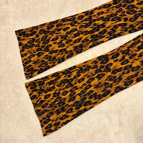 Miu Pants Outfits 00S Leopard Set Up Flare