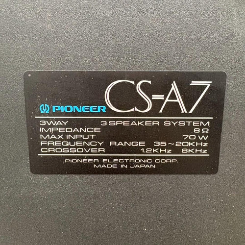 Pioneer Speakers 3Way Cs-A7