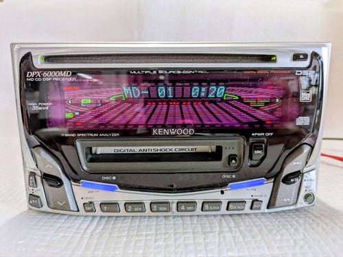 Kenwood Cd Md Cassette Deck Dpx-6000Md Cd/Md 2Din Dsp