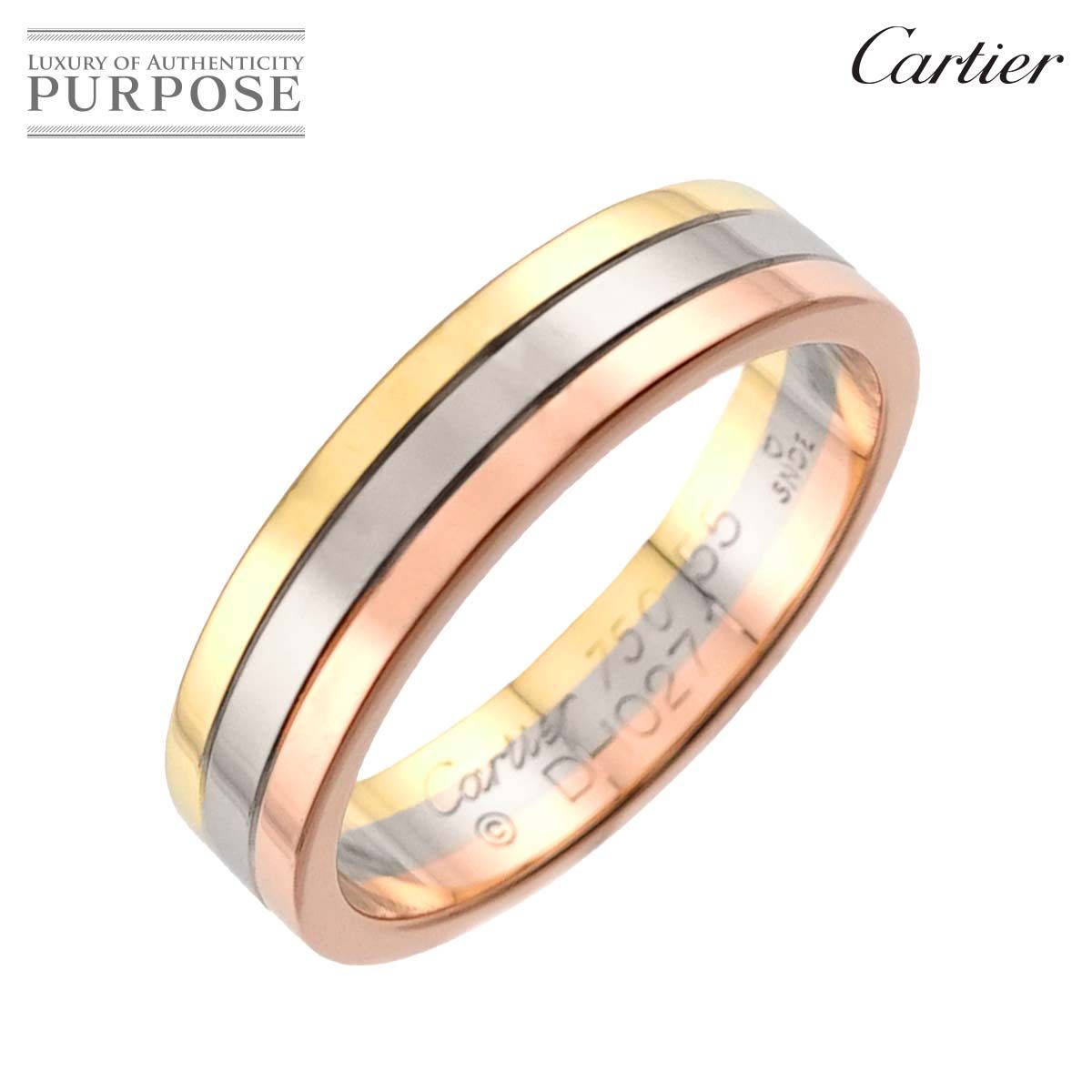 Cartier Ring #55 K18 Yg Wg Pg 3 750 Vendome 90328671