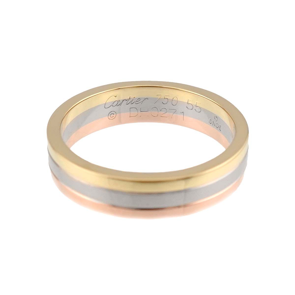 Cartier Ring #55 K18 Yg Wg Pg 3 750 Vendome 90328671