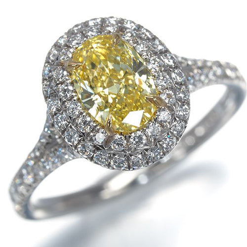 Tiffany Ring 0.92Ct 11 Pt950/K18Yg #189243