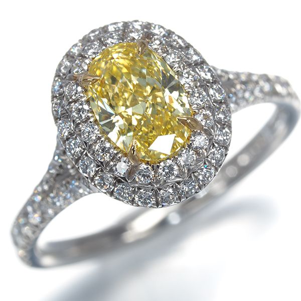 Tiffany Ring 0.92Ct 11 Pt950/K18Yg #189243