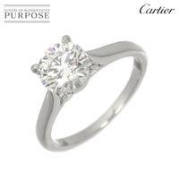 Cartier Ring 1.01Ct F/Vs1/Ex #46 Pt Solitaire 90328171