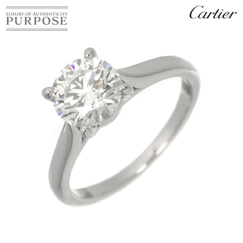 Cartier Ring 1.01Ct F/Vs1/Ex #46 Pt Solitaire 90328171