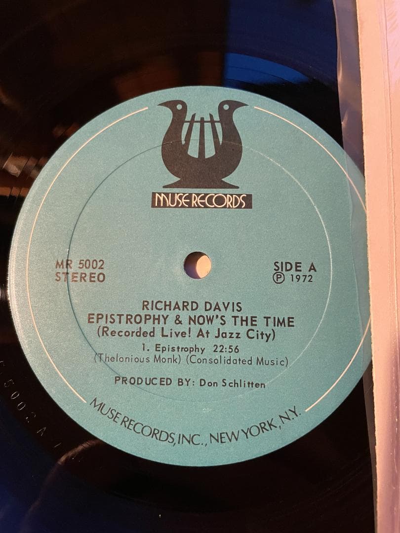 Western Music Richard Davis--Epistrophy Jazz Lp Muse