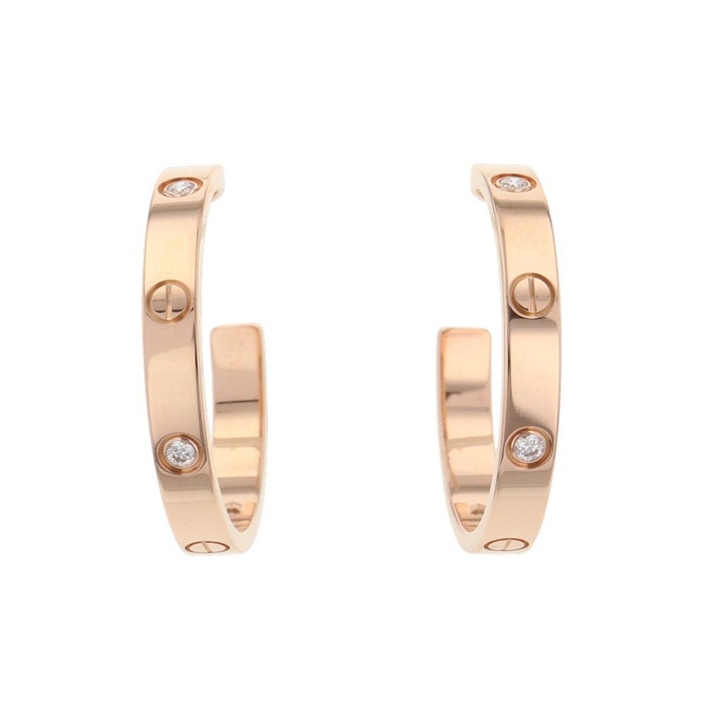 Cartier Earrings (For Both Ears) Love 6P 0.13Ct K18Pg B8301433