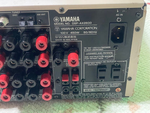 Yamaha Av Amplifiers Dsp-Ax2600