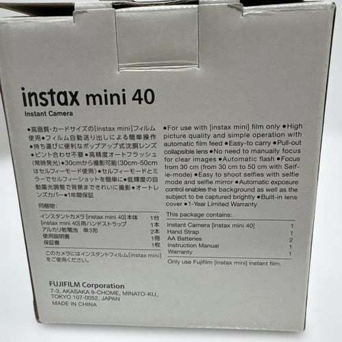 Fujifilm Instant Camera Body Instax Mini 40