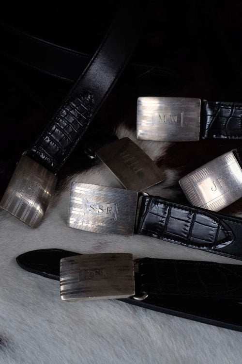 Belt Vintage Silver Buckle