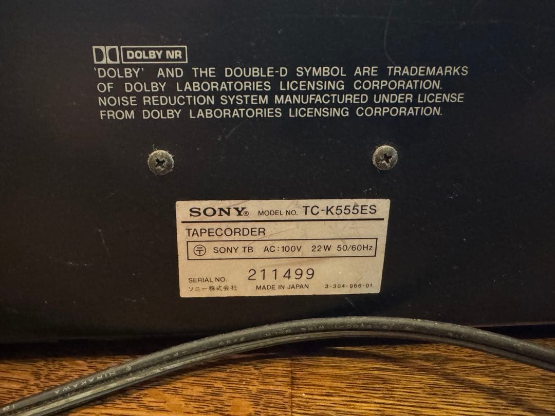 Sony Cd, Md Cassette Decks Tc-K555Es