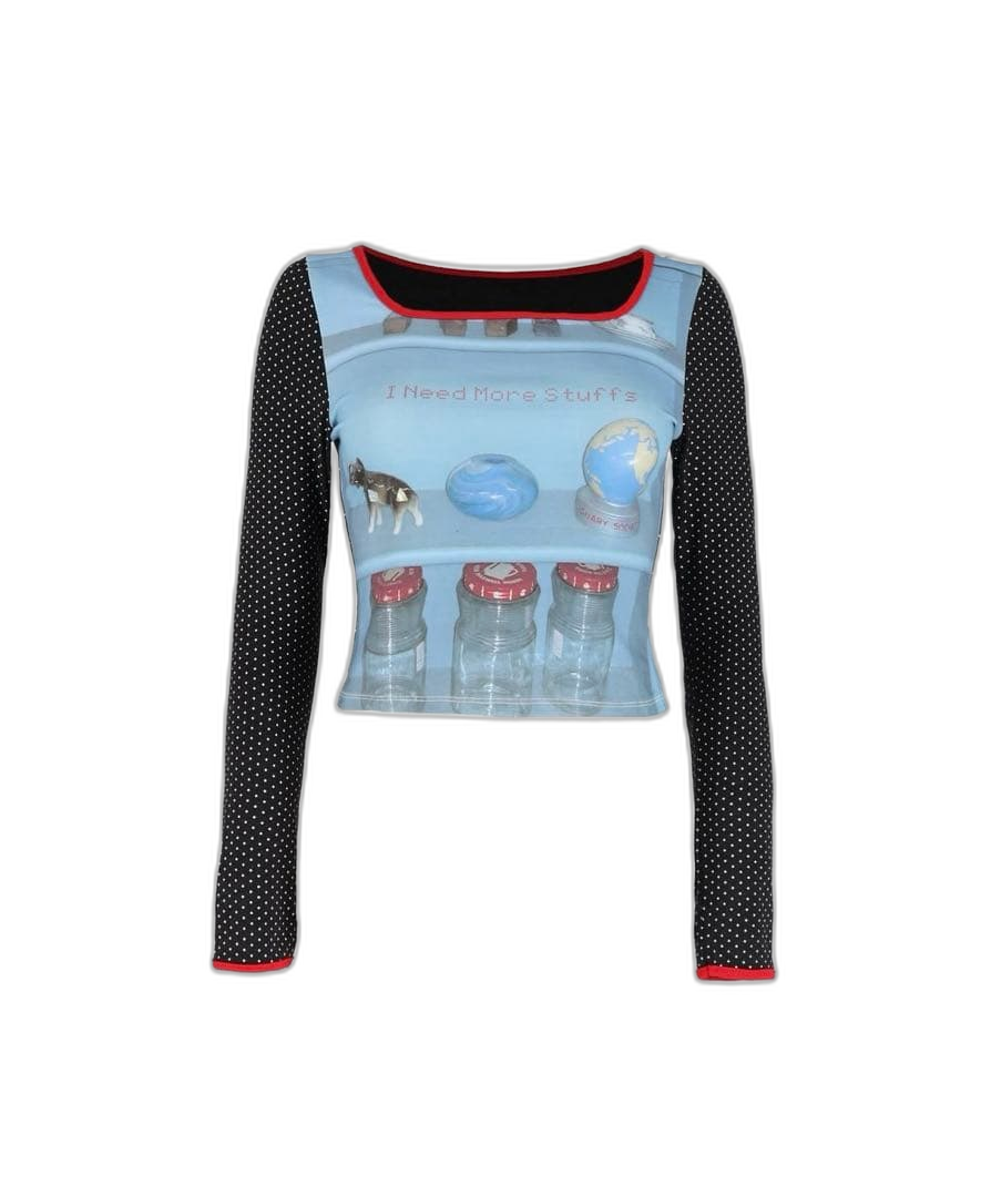 Long Sleeve Y2K Honkyo More Stuff Printed T-Shirt