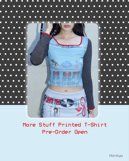Long Sleeve Y2K Honkyo More Stuff Printed T-Shirt