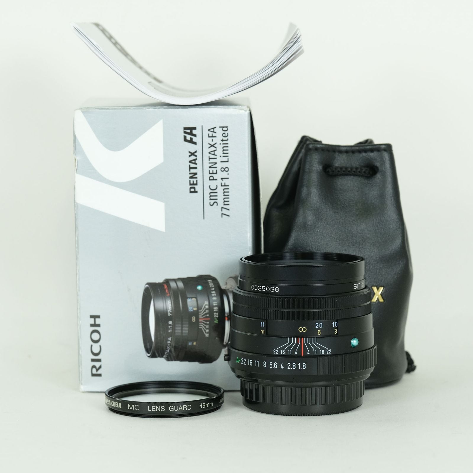 Pentax Lens (Single Focus) Fa77Mm F1.8 K