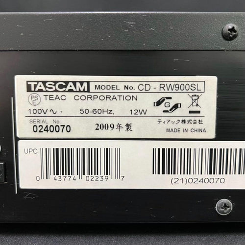 Tascam Cd Sacd Players Cd-Rw900Sl