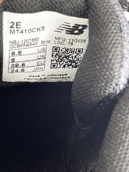 New Balance Sneakers Mt410Ck5 Triple Black Size24.5/