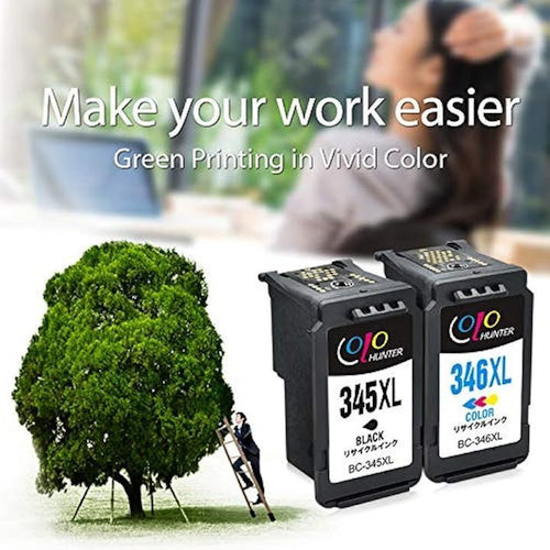 Ink Ribbon Colohunter Canon Bc-345Xl+Bc-346Xl 2 345Xl+346Xl Pixus (Bc-345Xl